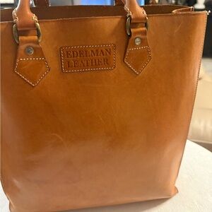 Sam Edelman Cognac Leather Work Tote